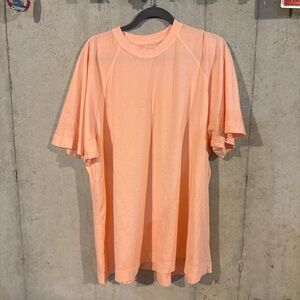 We The Free Peach Short Sleeve Oversized Crewneck Tee